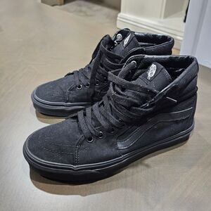 VANS Sk8-Hi Off The Wall High-Top Canvas Unisex Sneakers , Men 7, Women 8.5